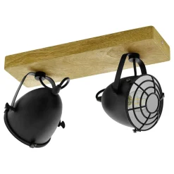 Eglo GATEBECK spot Hout natuur / staal zwart H: 205 mm