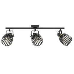 Eglo GIRONA spot staal zwart, geborsteld messing H: 150 mm