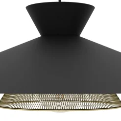 Eglo GRIZEDALE hanglamp staal zwart, geelkoper H: 1100 mm | Ø 500 mm