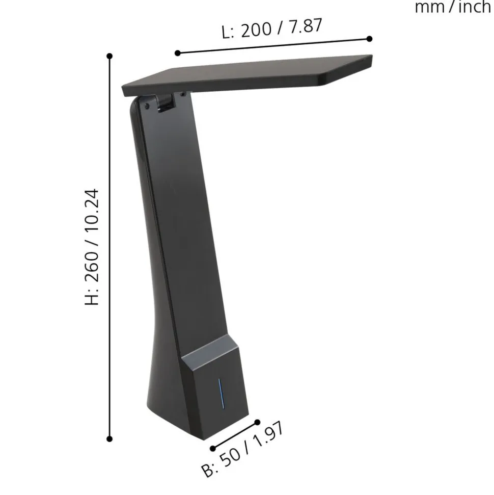Eglo LA SECA Tafellampen Kunststof zwart H: 260 mm