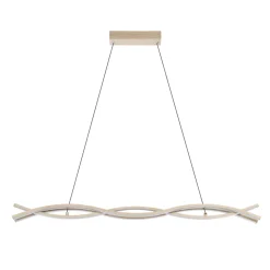 Eglo LASANA 4 hanglamp staal, aluminium lichtbruin / Kunststof wit H: 1200 mm