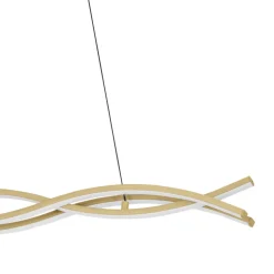 Eglo LASANA 4 hanglamp staal, aluminium lichtbruin / Kunststof wit H: 1200 mm