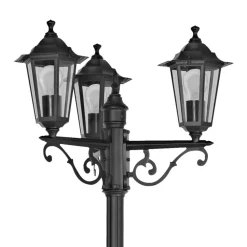 Eglo LATERNA 4 Staande lampen aluminium zwart / Glas helder H: 1920 mm | Ø 550 mm