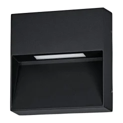 Eglo MARUGGIO Wandlamp aluminium zwart / Kunststof transparant H: 150 mm