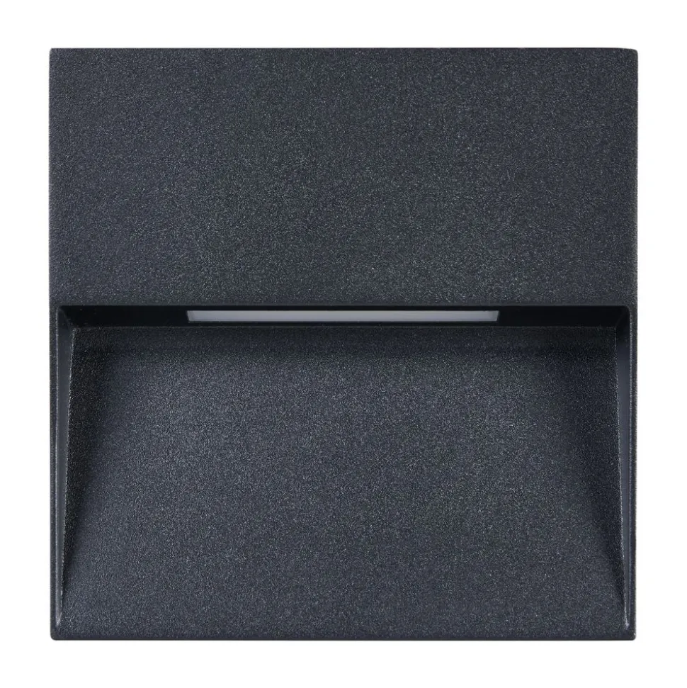 Eglo MARUGGIO Wandlamp aluminium zwart / Kunststof transparant H: 150 mm