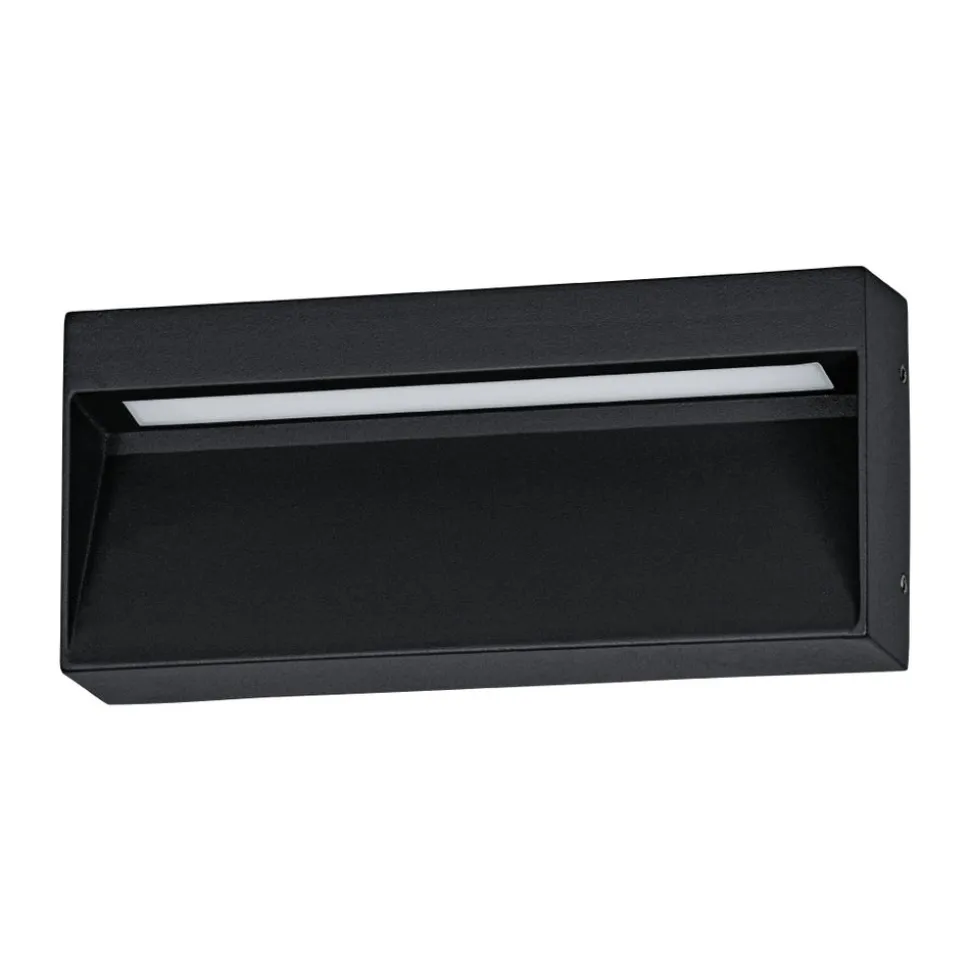 Eglo MARUGGIO Wandlamp aluminium zwart / Kunststof transparant H: 90 mm