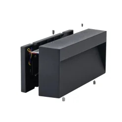 Eglo MARUGGIO Wandlamp aluminium zwart / Kunststof transparant H: 90 mm