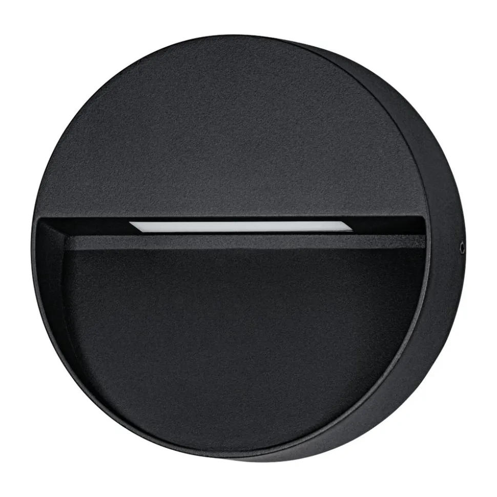 Eglo MARUGGIO Wandlamp aluminium zwart / Kunststof transparant Ø 150 mm