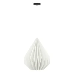 Eglo MINTING hanglamp staal zwart / papier wit H: 1100 mm | Ø 450 mm