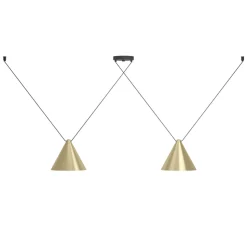 Eglo NARICES 1 hanglamp staal zwart / staal geborsteld messing, goud H: 1100 mm