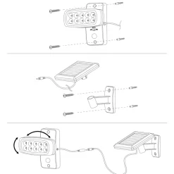 Eglo PALIZZI Wandlamp Kunststof zwart / Kunststof transparant H: 145 mm