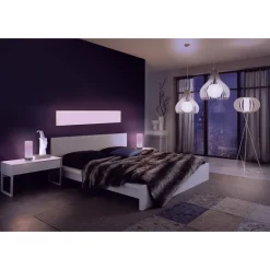 Eglo PASTERI Tafellampen staal nikkel-mat / textiel wit H: 255 mm | Ø 120 mm