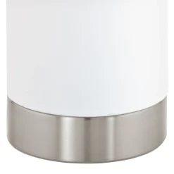 Eglo PASTERI Tafellampen staal nikkel-mat / textiel wit H: 255 mm | Ø 120 mm