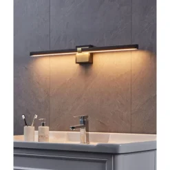 Eglo PEGUERA Wandlamp aluminium, staal zwart, geborsteld messing / Kunststof wit H: 110 mm