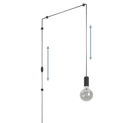 Eglo PINETINA hanglamp staal zwart H: 1280 mm