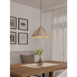 Eglo PODERE hanglamp staal zandkleuren H: 1100 mm | Ø 425 mm