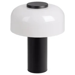 Eglo PONENTE Tafellampen staal zwart / Glas wit H: 200 mm | Ø 160 mm