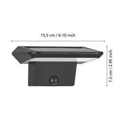 Eglo PORRASSA zonne-energiearmatuur Kunststof zwart / Kunststof wit H: 75 mm