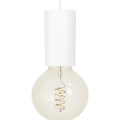 Eglo POZUETA 1 hanglamp staal wit H: 1100 mm | Ø 65 mm
