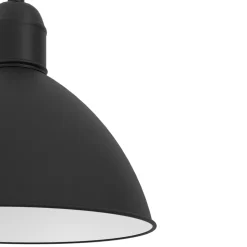 Eglo PRIDDY hanglamp staal zwart, wit H: 1100 mm | Ø 305 mm