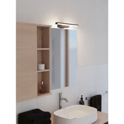 Eglo REGELLO-Z Spiegelarmaturen kunststof, aluminium zwart / Kunststof wit H: 40 mm