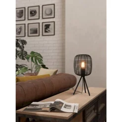 Eglo RINROE Tafellampen staal zwart H: 440 mm | Ø 200 mm