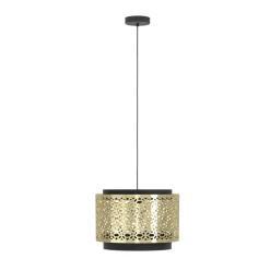 Eglo SANDBACH hanglamp staal zwart, geelkoper H: 1100 mm | Ø 420 mm