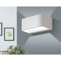 Eglo SANIA 4 Wandlamp aluminium wit H: 80 mm