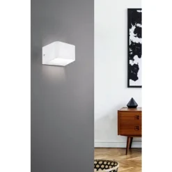 Eglo SANIA 4 Wandlamp aluminium wit H: 80 mm