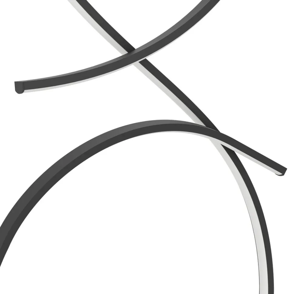 Eglo SERPINS Staande lampen aluminium, staal zwart / Kunststof wit H: 1070 mm