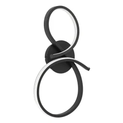 Eglo SERPINS Wandlamp aluminium, staal zwart / Kunststof wit H: 400 mm