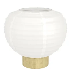 Eglo SUMMERHILL Tafellampen hout, staal bruin / papier wit H: 200 mm | Ø 225 mm