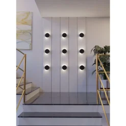 Eglo TALAMELLO Wandlamp aluminium zwart Ø 150 mm