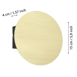 Eglo TALAMELLO Wandlamp aluminium geborsteld goud Ø 150 mm