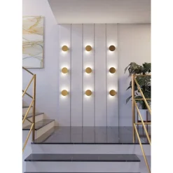 Eglo TALAMELLO Wandlamp aluminium geborsteld goud Ø 150 mm