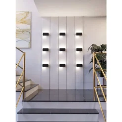 Eglo TALAMELLO Wandlamp aluminium zwart H: 100 mm