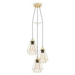 Eglo TARBES hanglamp staal geelkoper-geborsteld H: 1300 mm | Ø 355 mm