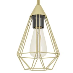 Eglo TARBES hanglamp staal geelkoper-geborsteld H: 1300 mm