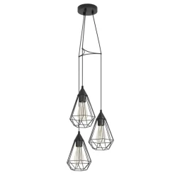 Eglo TARBES hanglamp staal zwart / staal zwart H: 1100 mm | Ø 310 mm