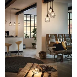 Eglo TARBES hanglamp staal zwart / staal zwart H: 1100 mm | Ø 310 mm