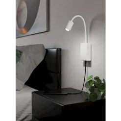 Eglo TAZZOLI Wandlamp staal, kunststof wit H: 300 mm