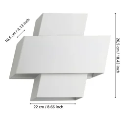 Eglo TIMPAROSSA Wandlamp staal wit H: 220 mm