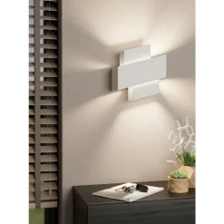 Eglo TIMPAROSSA Wandlamp staal wit H: 220 mm