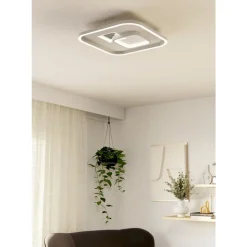 Eglo TIRIOLO Wand-/plafondlamp staal, kunststof wit, zilver H: 60 mm