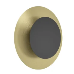 Eglo TOCINA Wandlamp staal zwart, geborsteld messing Ø 240 mm