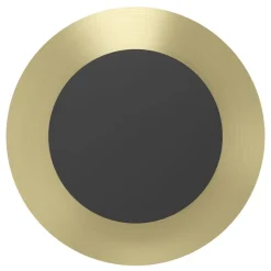 Eglo TOCINA Wandlamp staal zwart, geborsteld messing Ø 240 mm