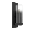 Eglo TOOTHILL Wandlamp staal zwart / glas gestoomd zwart-transparant H: 360 mm