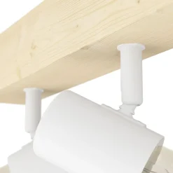 Eglo TOWNSHEND 3 spot hout, staal bruin, wit