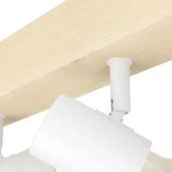 Eglo TOWNSHEND 3 spot hout, staal bruin, wit