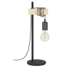 Eglo TOWNSHEND Tafellampen staal, hout zwart, bruin H: 500 mm